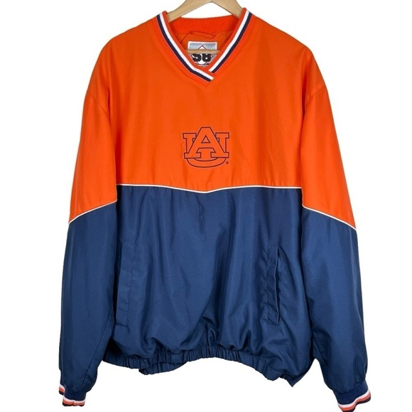 Vintage Auburn Tigers Embroidered 58 Sports Orange Pullover Windbreaker Size XL - Picture 2 of 14